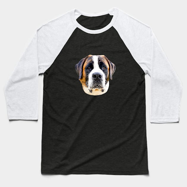 St Bernard Gorgeous Dog Baseball T-Shirt by ElegantCat